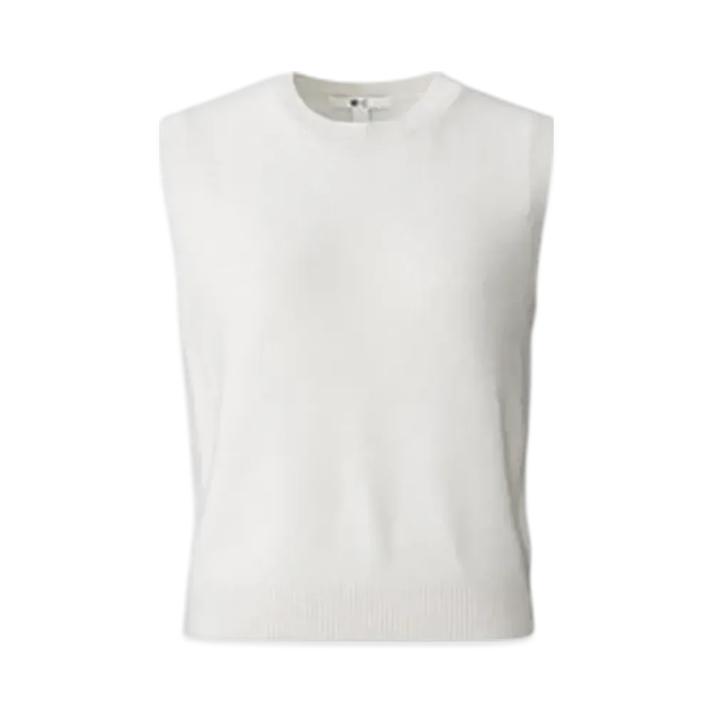 Uniqlo C Women'S Cashmere Crew Neck Short Sweater Sleeveless "Natural"