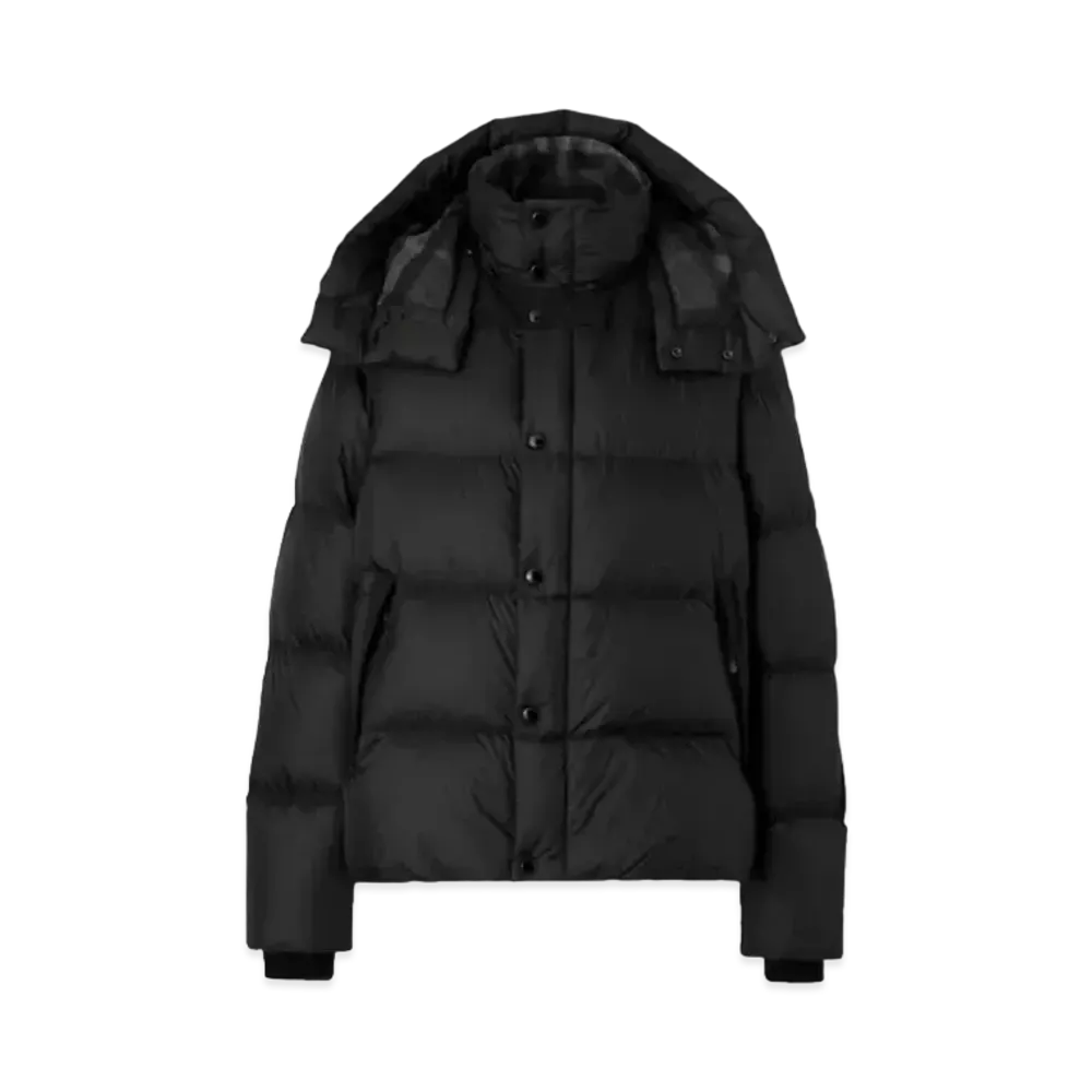 Burberry Men's Detachable Sleeve Nylon Puffer Jacket "Black"