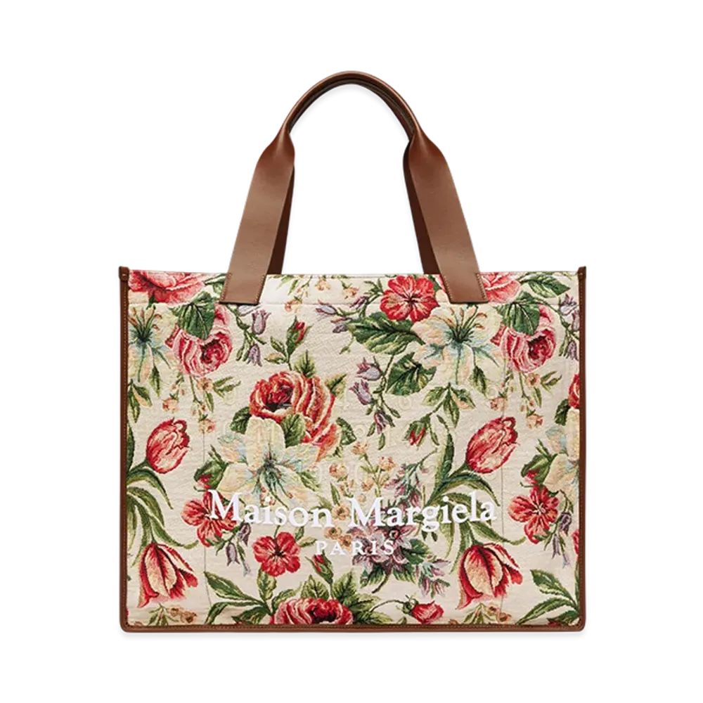 Maison Margiela Cabas Large Shopping Bag "Ivory/Flower"