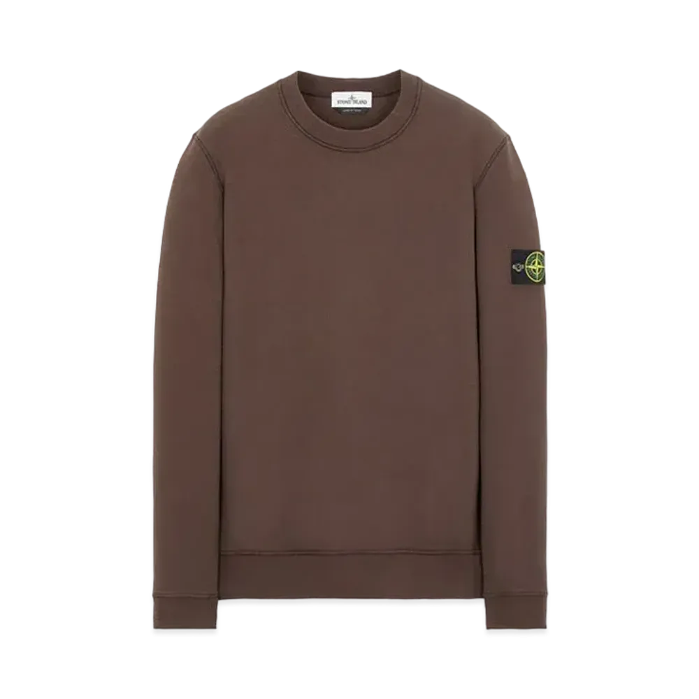 Stone Island 63020 BRUSHED COTTON FLEECE "Dark Brown"
