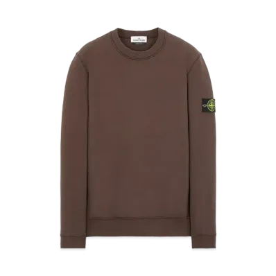 Stone Island 63020 BRUSHED COTTON FLEECE "Dark Brown"