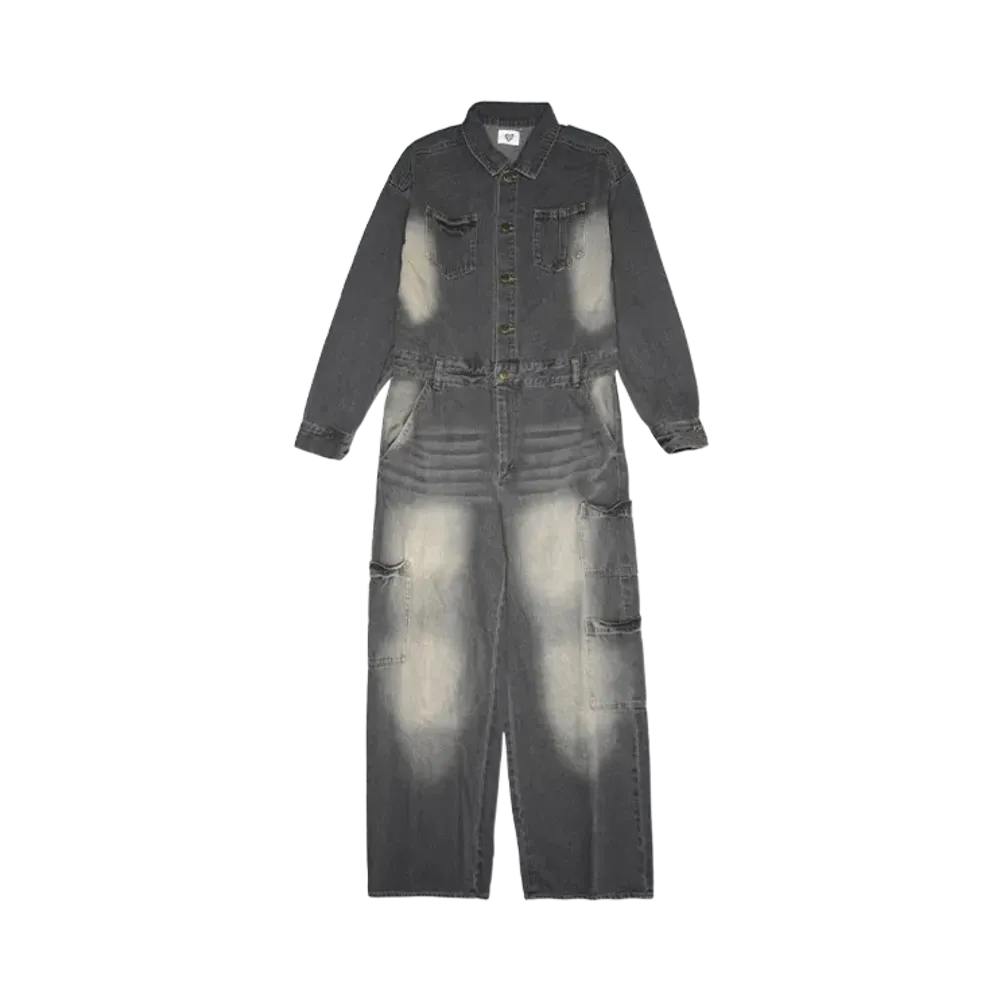 HTH jump denim suit "BLACK BASE"
