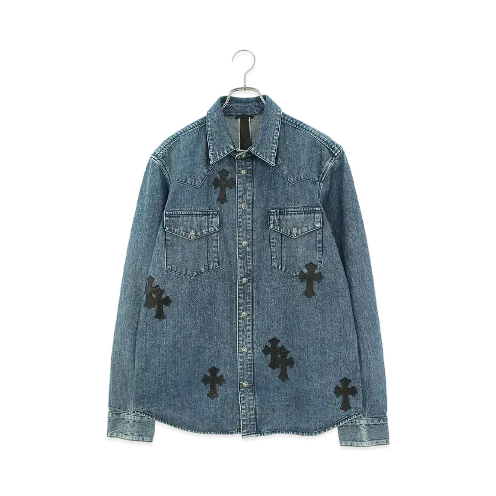 Chrome Hearts Denim Western Patch L/S Shirt "Indigo"