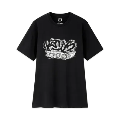 KAWS x Uniqlo Wordmark Tee "Black"