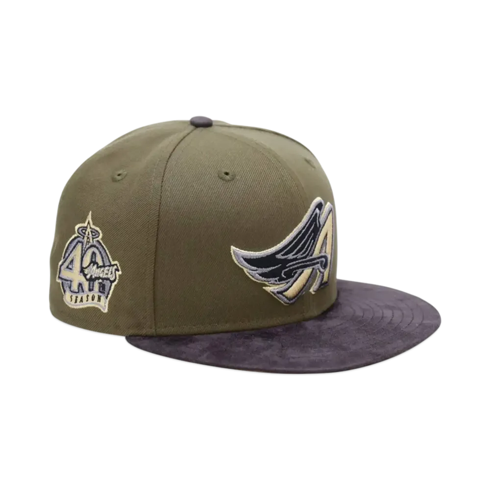 NEW ERA x THE CAP 59Fifty 'HASH CASH' Anaheim Angels "Charcoal/Moss Green"