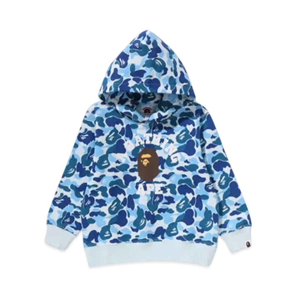 A BATHING APE Abc Camo College Pullover Hoodie "Blue"