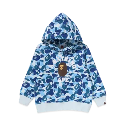 A BATHING APE Abc Camo College Pullover Hoodie "Blue"
