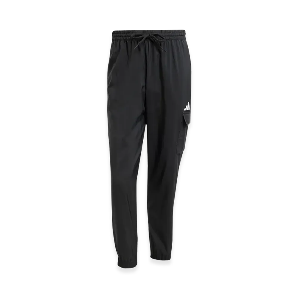 adidas Essentials Small Logo Cargo Pants "Black/White"