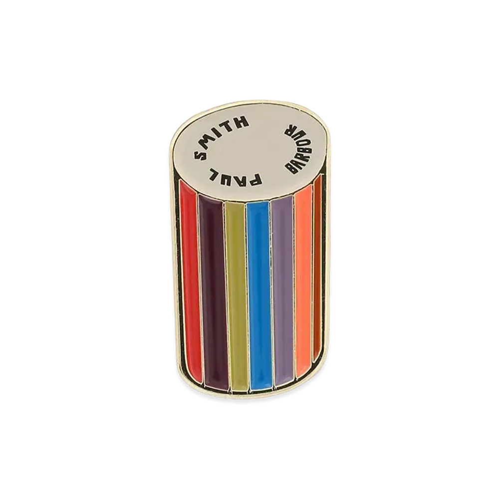 Barbour x Paul Smith Log Wood Pin Badge "Multi"