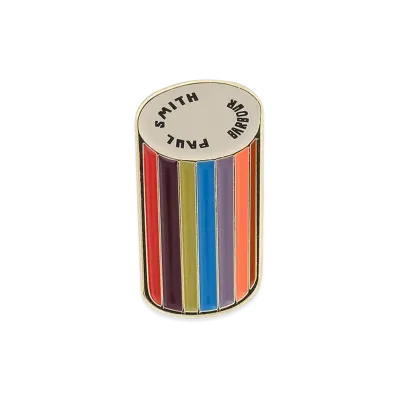 Barbour x Paul Smith Log Wood Pin Badge "Multi"