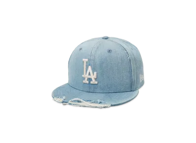 NEW ERA 59Fifty MLB Damaged Denim Los Angeles Dodgers "Navy"