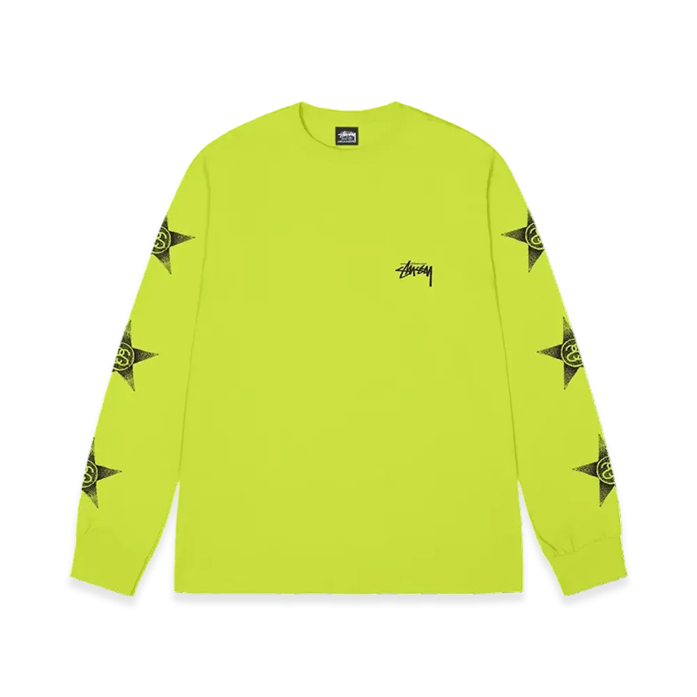 Stussy Stars LS Tee "Keylime"