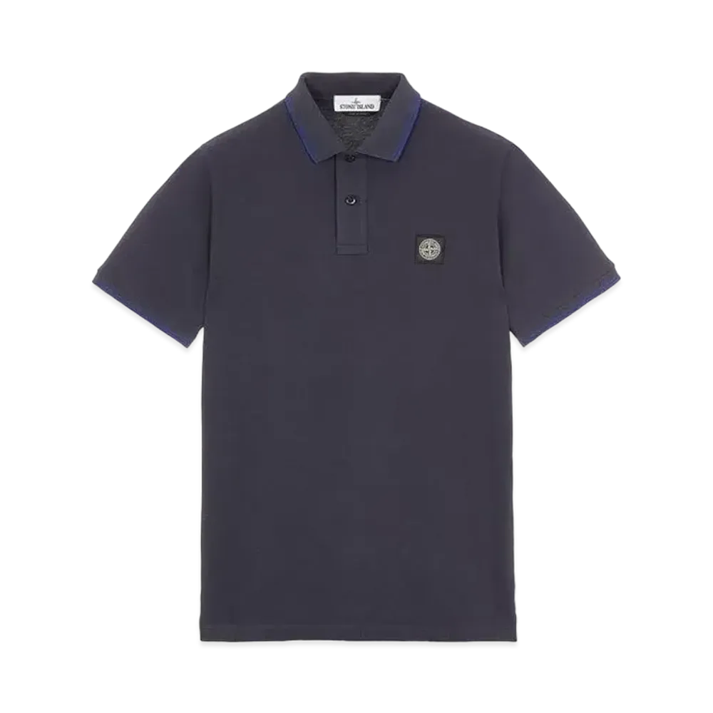Stone Island 22S18 STRETCH COTTON PIQUE_SLIM FIT "Ink Blue"