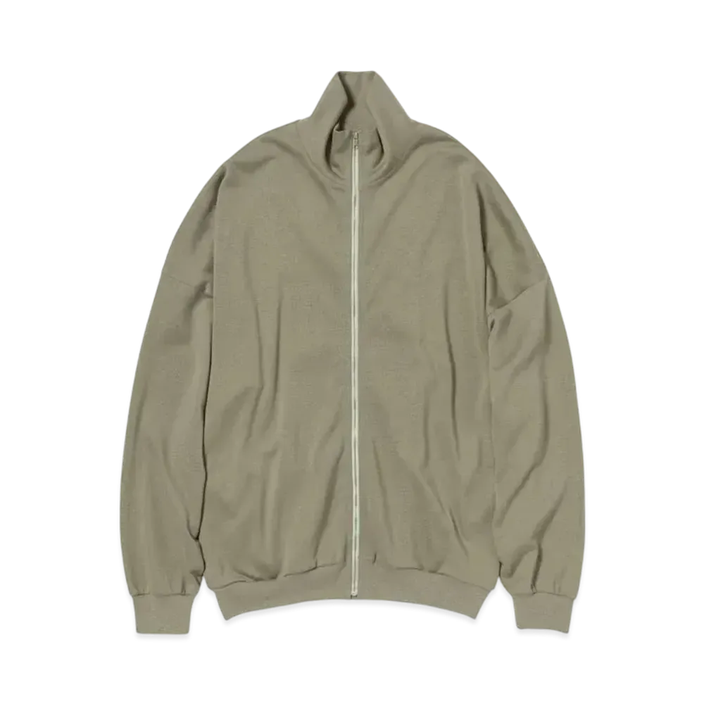 AURALEE Super High Gauge Sweat Zip Cardigan "Khaki"