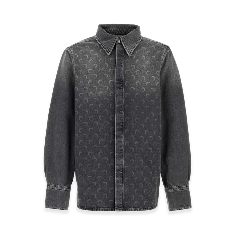 Marine Serre Printed Denim Shirt "Grey"