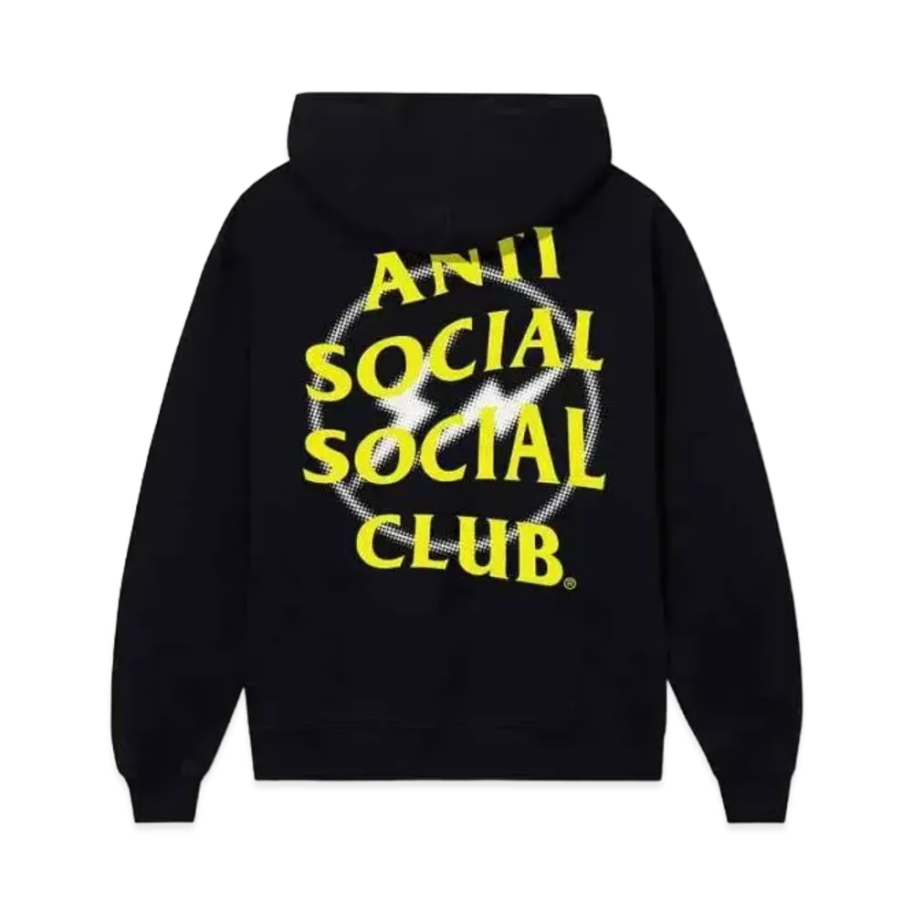 ANTI SOCIAL SOCIAL CLUB x FRAGMENT Half Tone Logo Hoodie "Black Yellow"