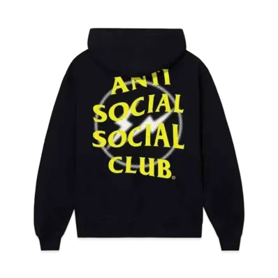 ANTI SOCIAL SOCIAL CLUB x FRAGMENT Half Tone Logo Hoodie "Black Yellow"