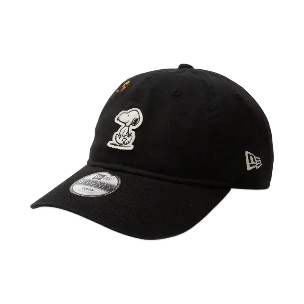 NEW ERA x PEANUTS Youth 9Twenty Snoopy Woodstock Felt Patch "Black"