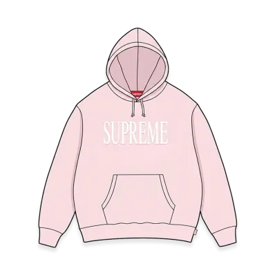 Supreme Capital Hooded Sweatshirt "Pale Pink"