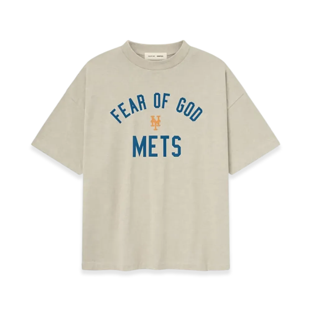 FEAR OF GOD Mets 90s Tee "Heather Stone"