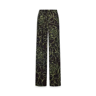 DRIES VAN NOTEN Women's Wide Leg Trousers With Print "Multicolor"
