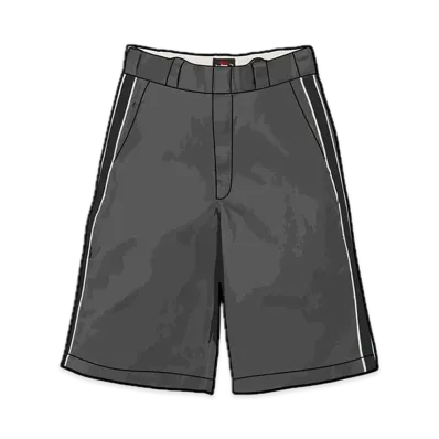 Supreme x Dickies Stripe 13 Loose Fit Work Short "Charcoal"