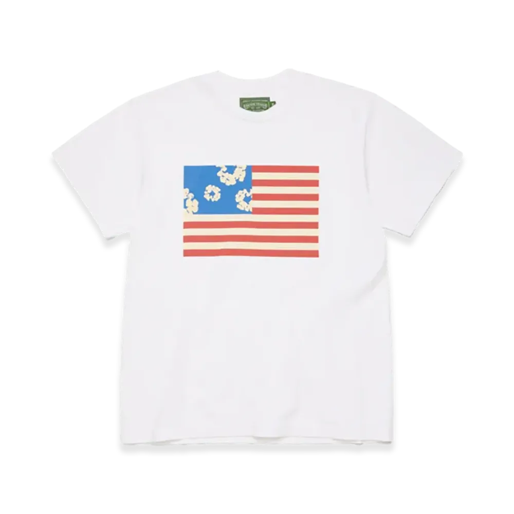 DENIM TEARS Wreath Flag Tee "White"