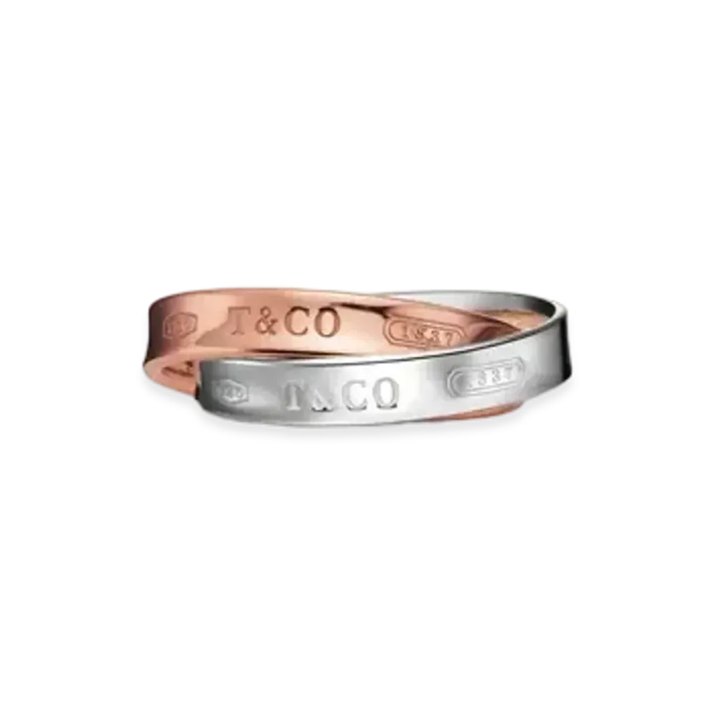Tiffany & Co. Tiffany 1837 Interlocking Circles Ring 18K "Rose Gold/Silver"