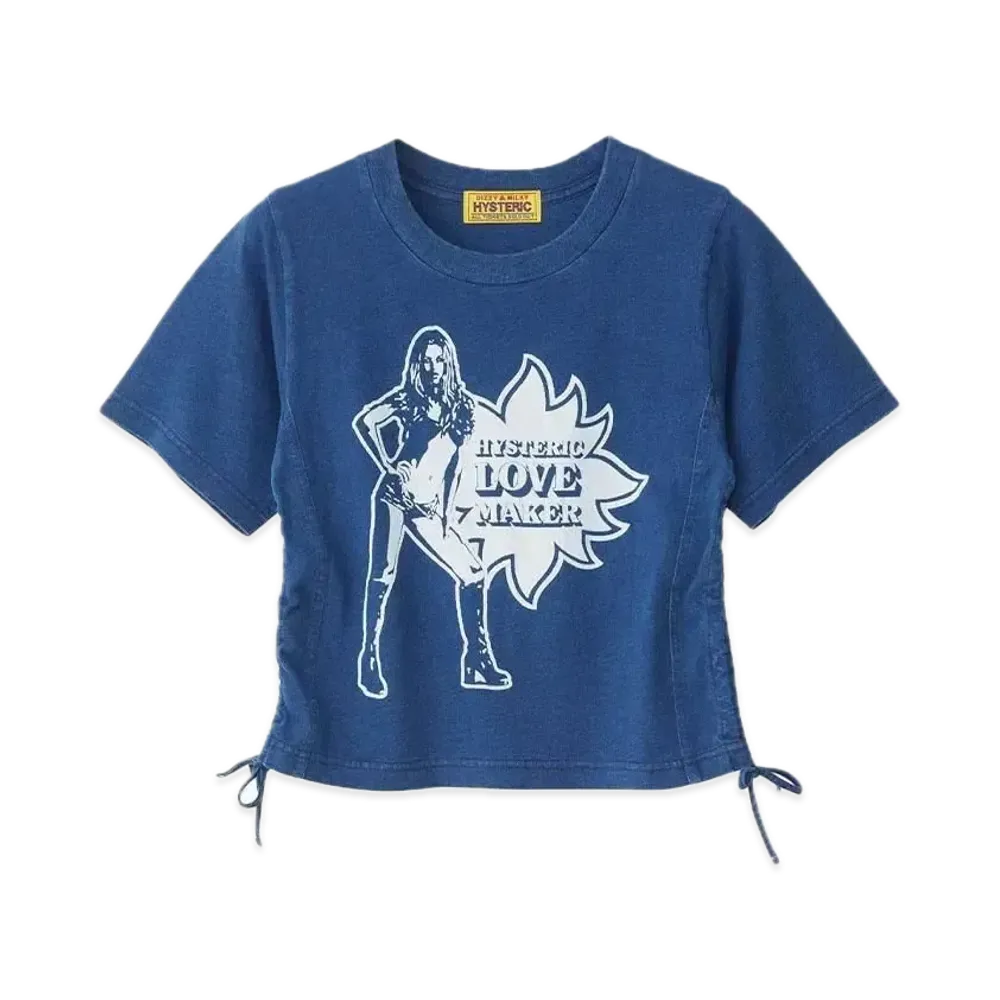 HYSTERIC GLAMOUR Love Maker Chibi T-Shirt "Dark Indigo Blue"