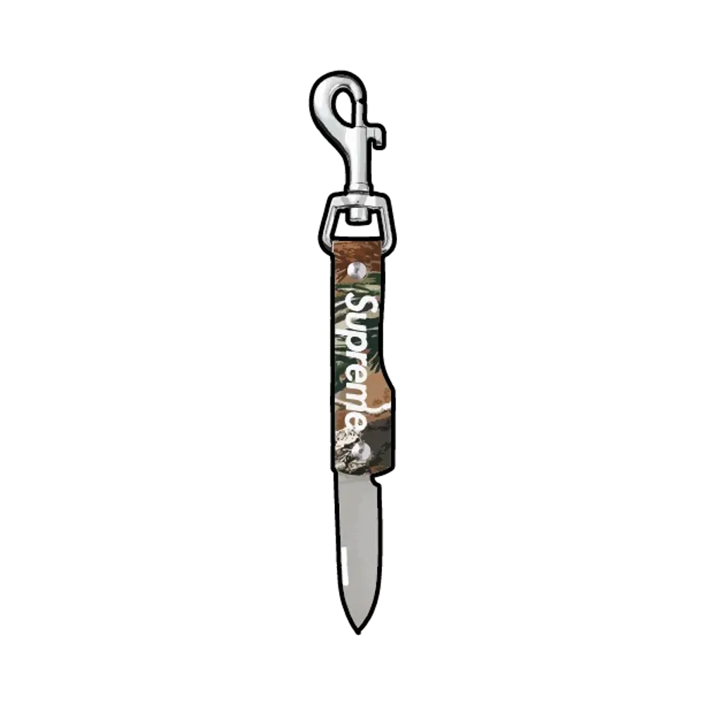 Supreme Leather Clip Knife (25FW) "Realtree® Hardwoods Camo"