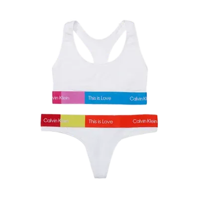 Calvin Klein Modern Cotton T-Back "White/Multi"