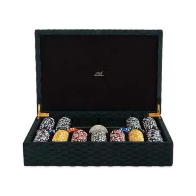 Kithmas Monogram Debossed Suede Poker Set "Stadium"