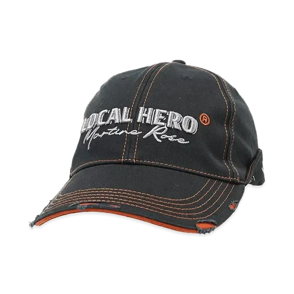 Martine Rose ROLL BACK CAP "BLACK ORANGE"