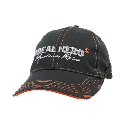 Martine Rose ROLL BACK CAP "BLACK ORANGE"