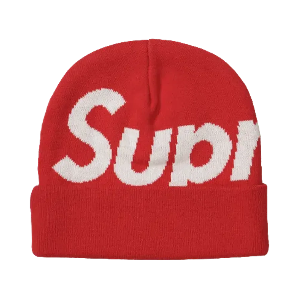 Supreme Big Logo Beanie "Red"