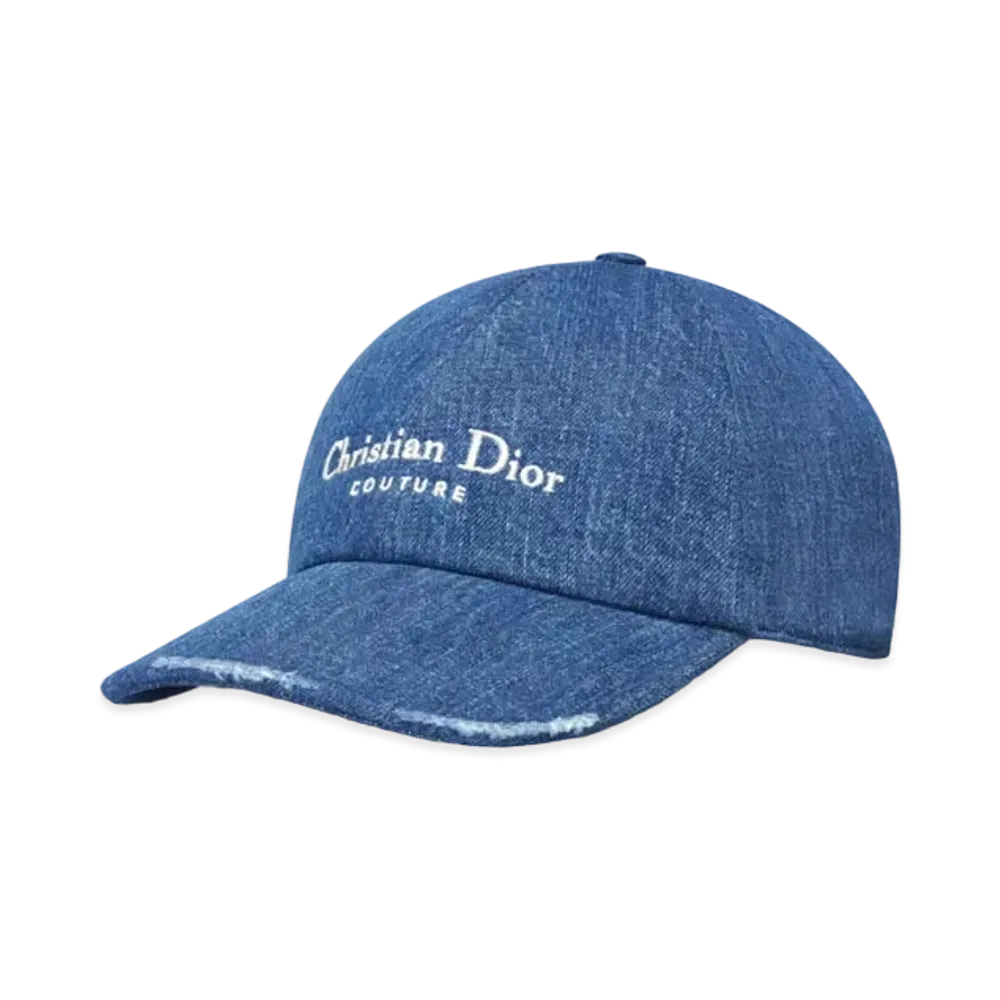 Dior Christian Dior Couture Cap Cotton Denim "Blue"