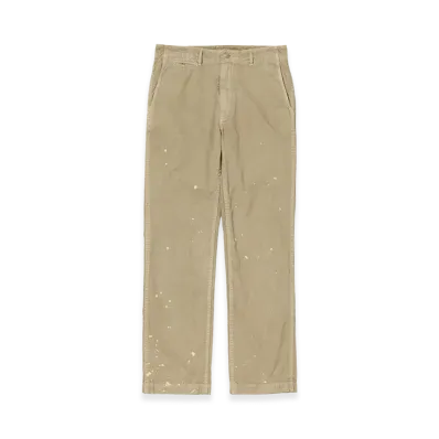 AURALEE Garment-Dyed Finx Light Chino Pants "Beige"