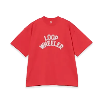BEAMS JAPAN x LOOPWHEELER Graphic T-Shirt "Nippon Red"
