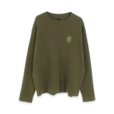 Chrome Hearts Dagger Embroidered Cashmere Knit "Khaki"