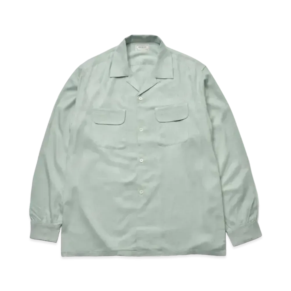 THE REAL McCOY'S Open Collar Rayon Shirt "Mint"