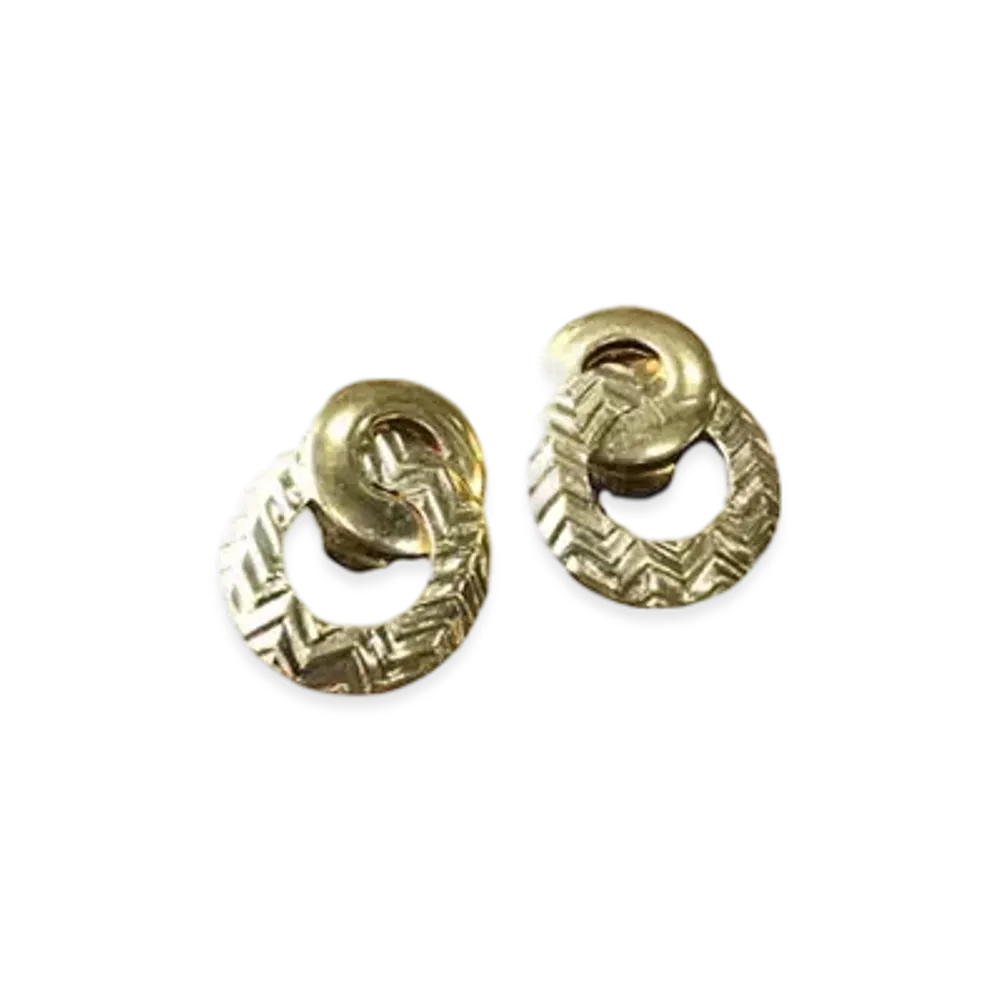 CELINE W Circle Earrings "Gold"