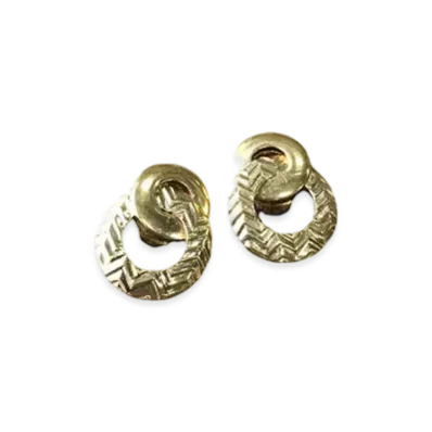 CELINE W Circle Earrings "Gold"