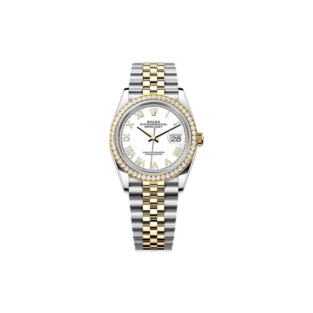 ROLEX Datejust 36 Oystersteel & Yellow Gold Diamond "White"