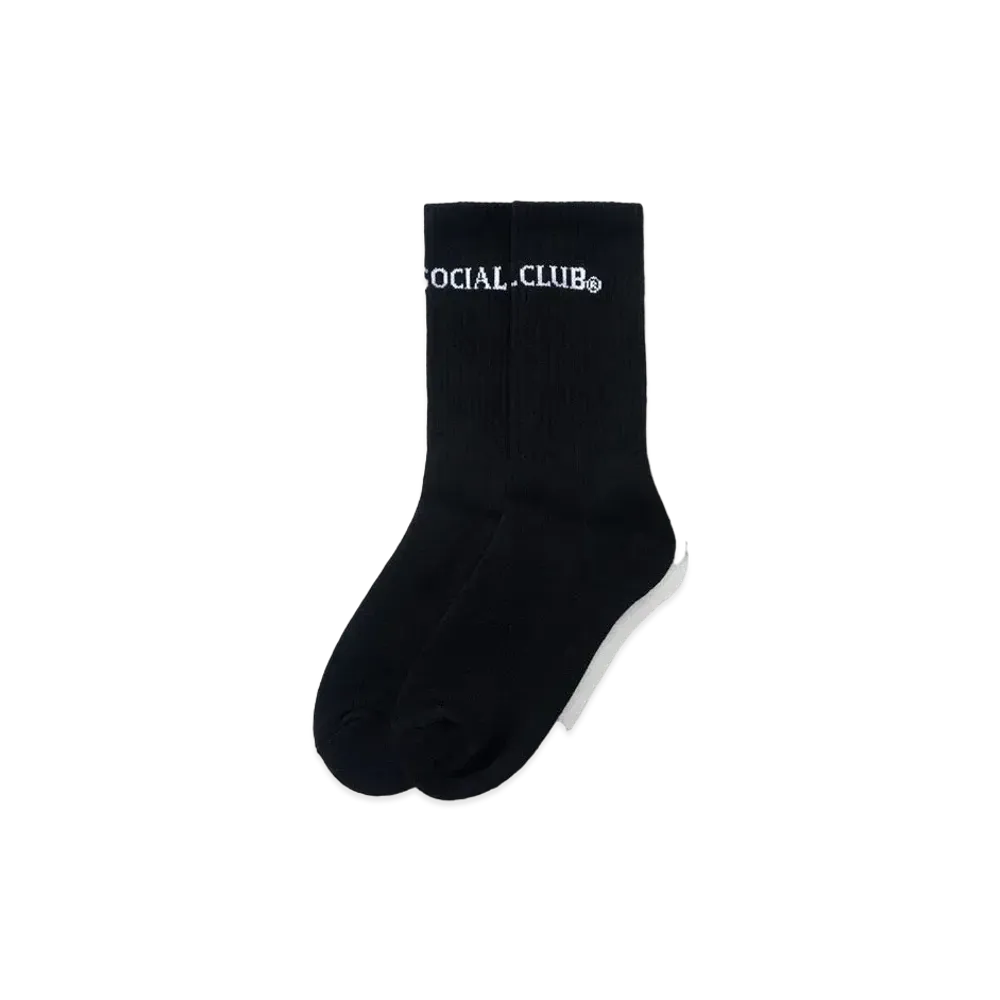 ANTI SOCIAL SOCIAL CLUB FA22 Catchphrase Black Socks "Black"