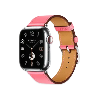 Apple Watch x Hermes Series 9 (GPS + Cellular Model) Stainless 41mm and Single Tour "Rose Azalee"