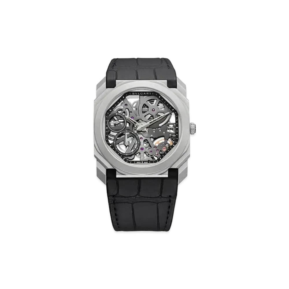 BVLGARI Octo Finissimo Watch "Titanium/Black/Gray"