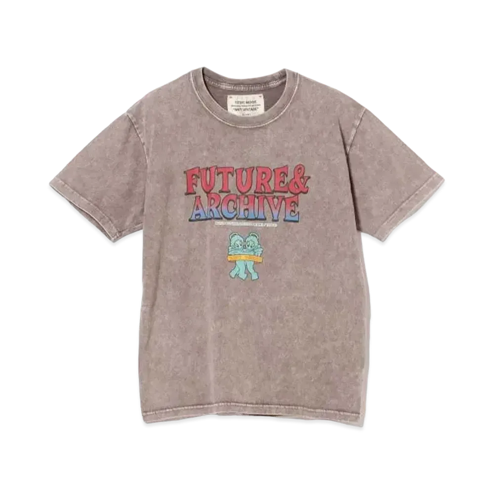 BEAMS FUTURE ARCHIVE x TAPPEI Print Tee "Fa" "Gray"