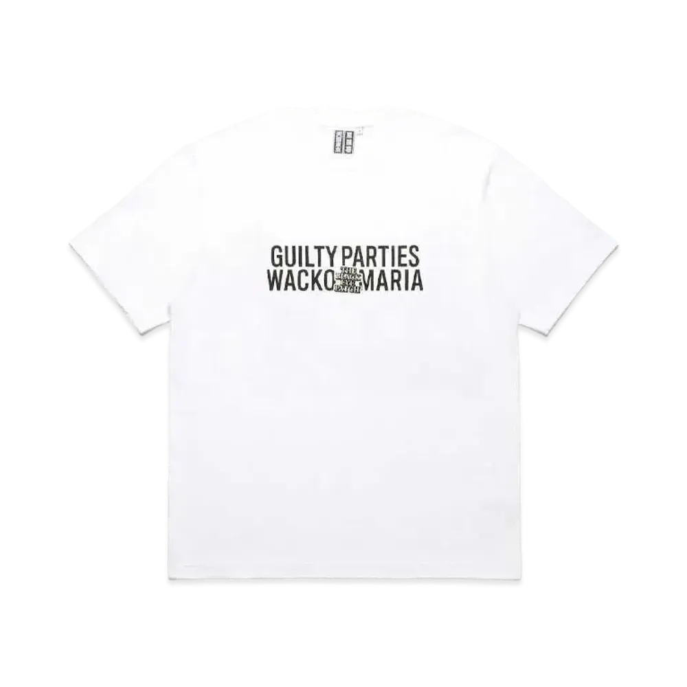 Black Eye Patch WACKO MARIA Crew Neck T-Shirt "White"