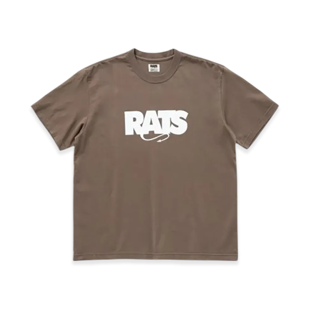 RATS Box Logo Tee "Brown"