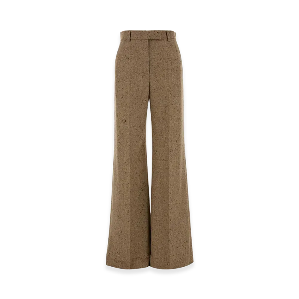 Valentino Women's Natte' Buttoned Pants "Beige"
